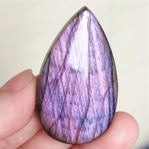Natural Purple Light Labradorite Pendant Jewelry Pure Flash Purple Labradorite 50x30x7mm Necklace Women Men AAAAAA - Image 4