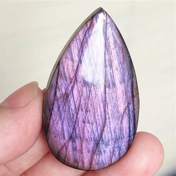 Natural Purple Light Labradorite Pendant Jewelry Pure Flash Purple Labradorite 50x30x7mm Necklace Women Men AAAAAA