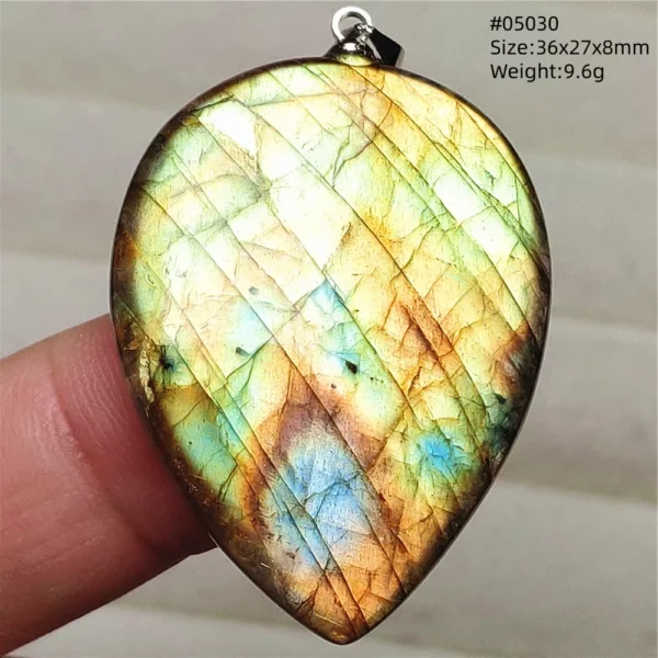 Natural Purple Light Labradorite Pendant Jewelry Pure Flash Purple Labradorite 50x30x7mm Necklace Women Men AAAAAA