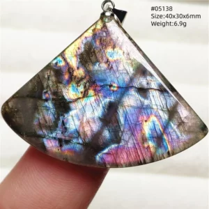 Natural Purple Light Labradorite Pendant Jewelry Pure Flash Purple Labradorite 50x30x7mm Necklace Women Men AAAAAA - Image 39