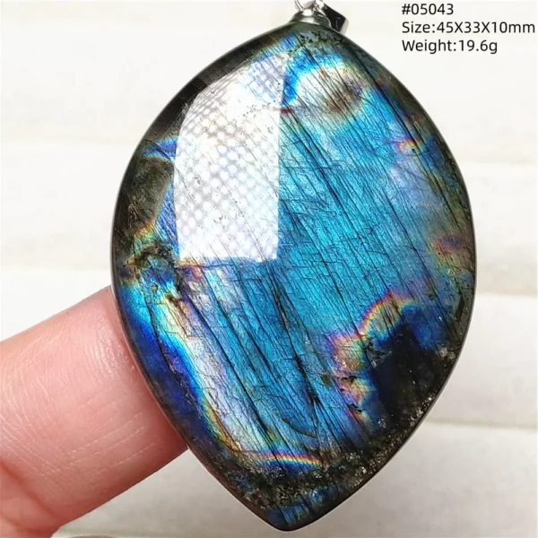 Rare Purple & Blue Labradorite Pendant, Women & Men