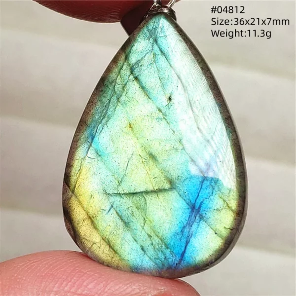 Natural Purple Light Labradorite Pendant Jewelry Pure Flash Purple Labradorite 50x30x7mm Necklace Women Men AAAAAA