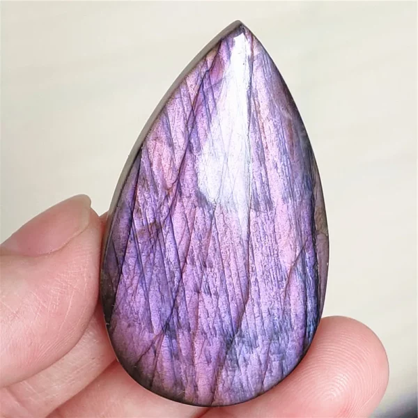 Natural Purple Light Labradorite Pendant Jewelry Pure Flash Purple Labradorite 50x30x7mm Necklace Women Men AAAAAA