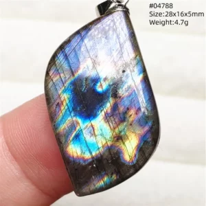 Natural Purple Light Labradorite Pendant Jewelry Pure Flash Purple Labradorite 50x30x7mm Necklace Women Men AAAAAA - Image 12