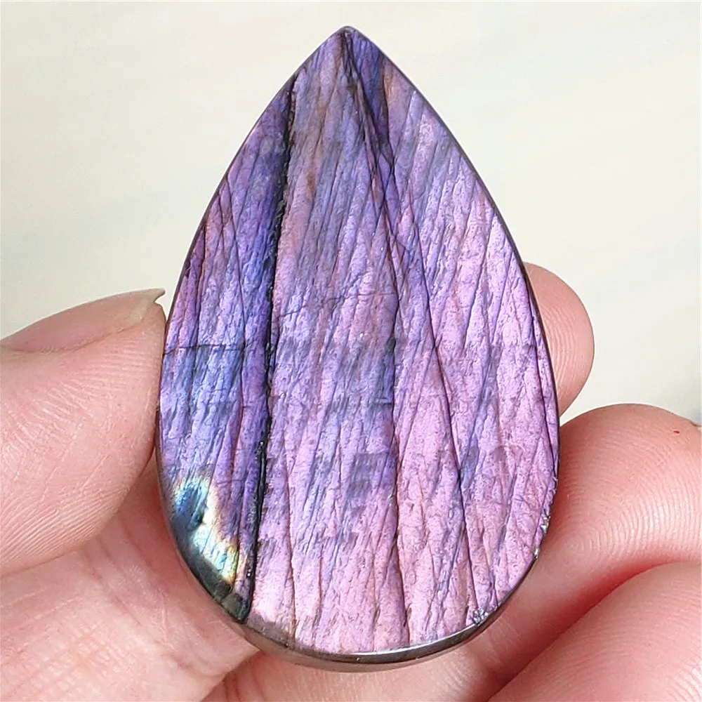 Natural Purple Light Labradorite Pendant Jewelry Pure Flash Purple Labradorite 50x30x7mm Necklace Women Men AAAAAA - Image 6