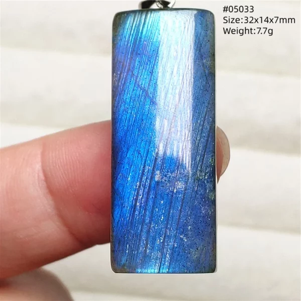 Natural Purple Light Labradorite Pendant Jewelry Pure Flash Purple Labradorite 50x30x7mm Necklace Women Men AAAAAA