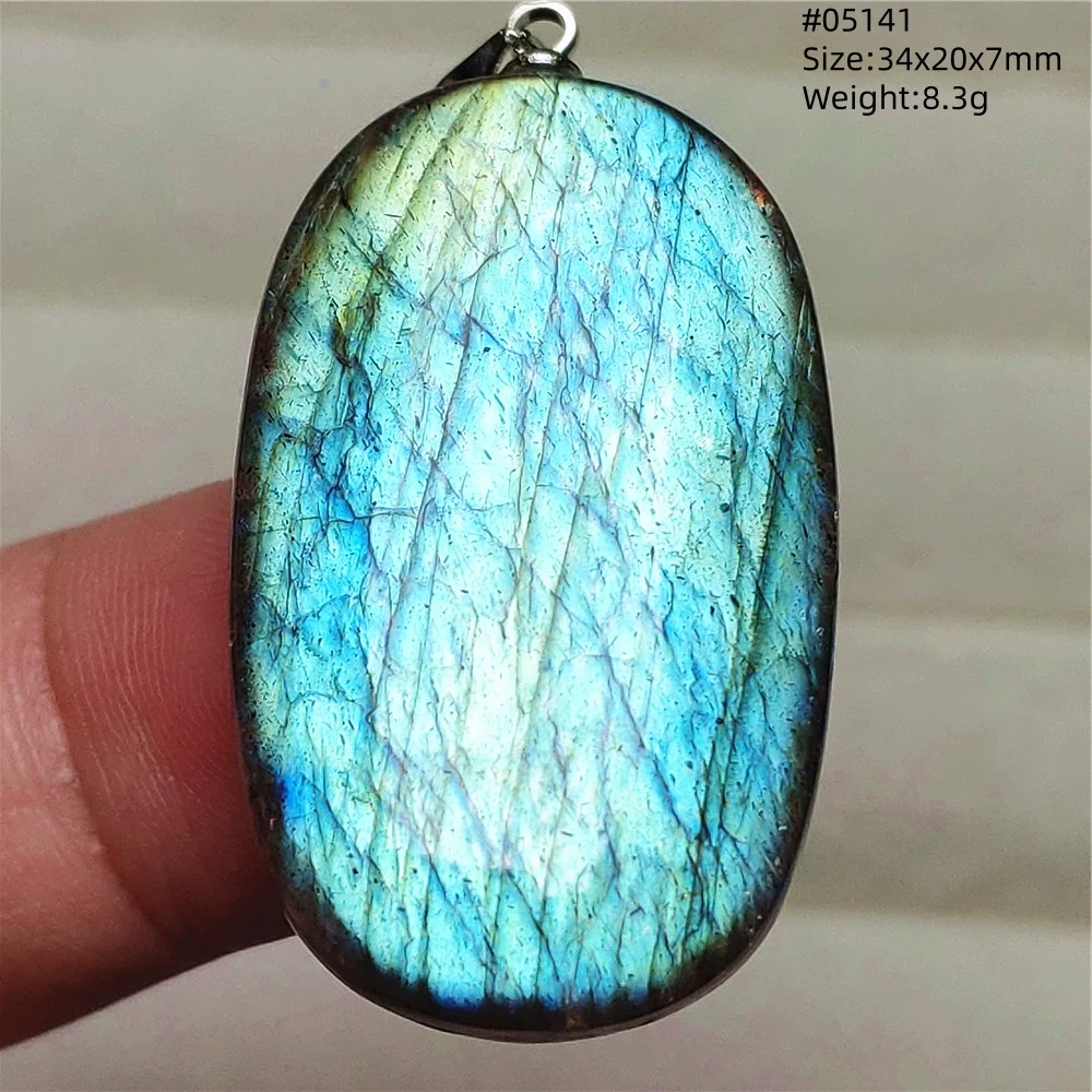 Natural Purple Light Labradorite Pendant Jewelry Pure Flash Purple Labradorite 50x30x7mm Necklace Women Men AAAAAA - Image 34