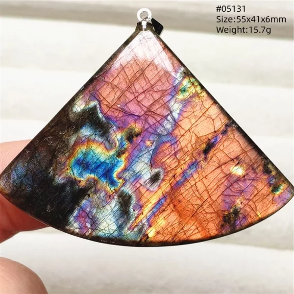 Natural Purple Light Labradorite Pendant Jewelry Pure Flash Purple Labradorite 50x30x7mm Necklace Women Men AAAAAA