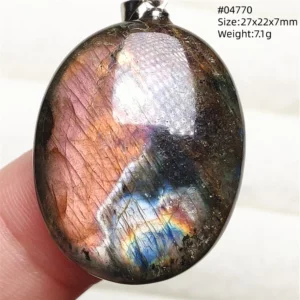 Natural Purple Light Labradorite Pendant Jewelry Pure Flash Purple Labradorite 50x30x7mm Necklace Women Men AAAAAA - Image 18