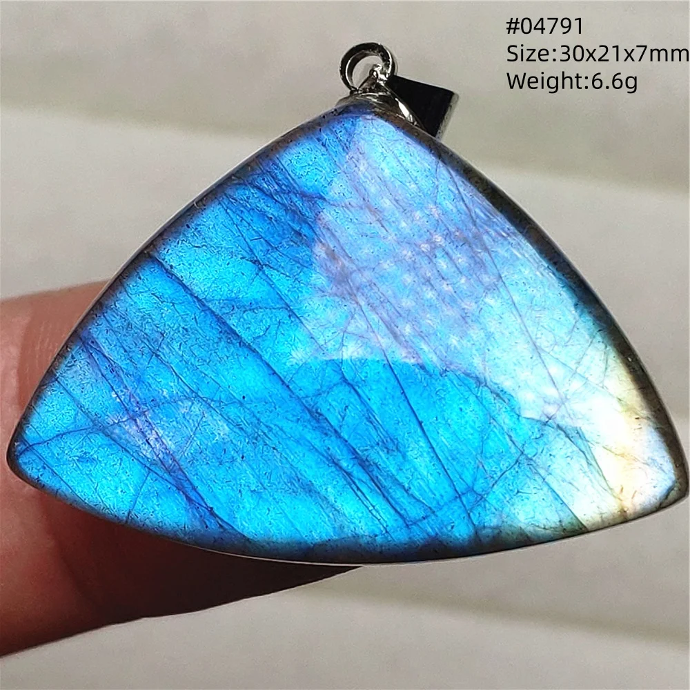 Natural Purple Light Labradorite Pendant Jewelry Pure Flash Purple Labradorite 50x30x7mm Necklace Women Men AAAAAA - Image 16