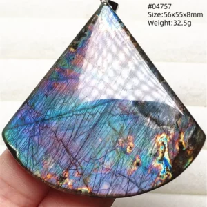 Natural Purple Light Labradorite Pendant Jewelry Pure Flash Purple Labradorite 50x30x7mm Necklace Women Men AAAAAA - Image 21
