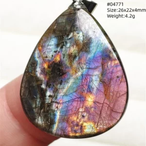 Natural Purple Light Labradorite Pendant Jewelry Pure Flash Purple Labradorite 50x30x7mm Necklace Women Men AAAAAA - Image 42