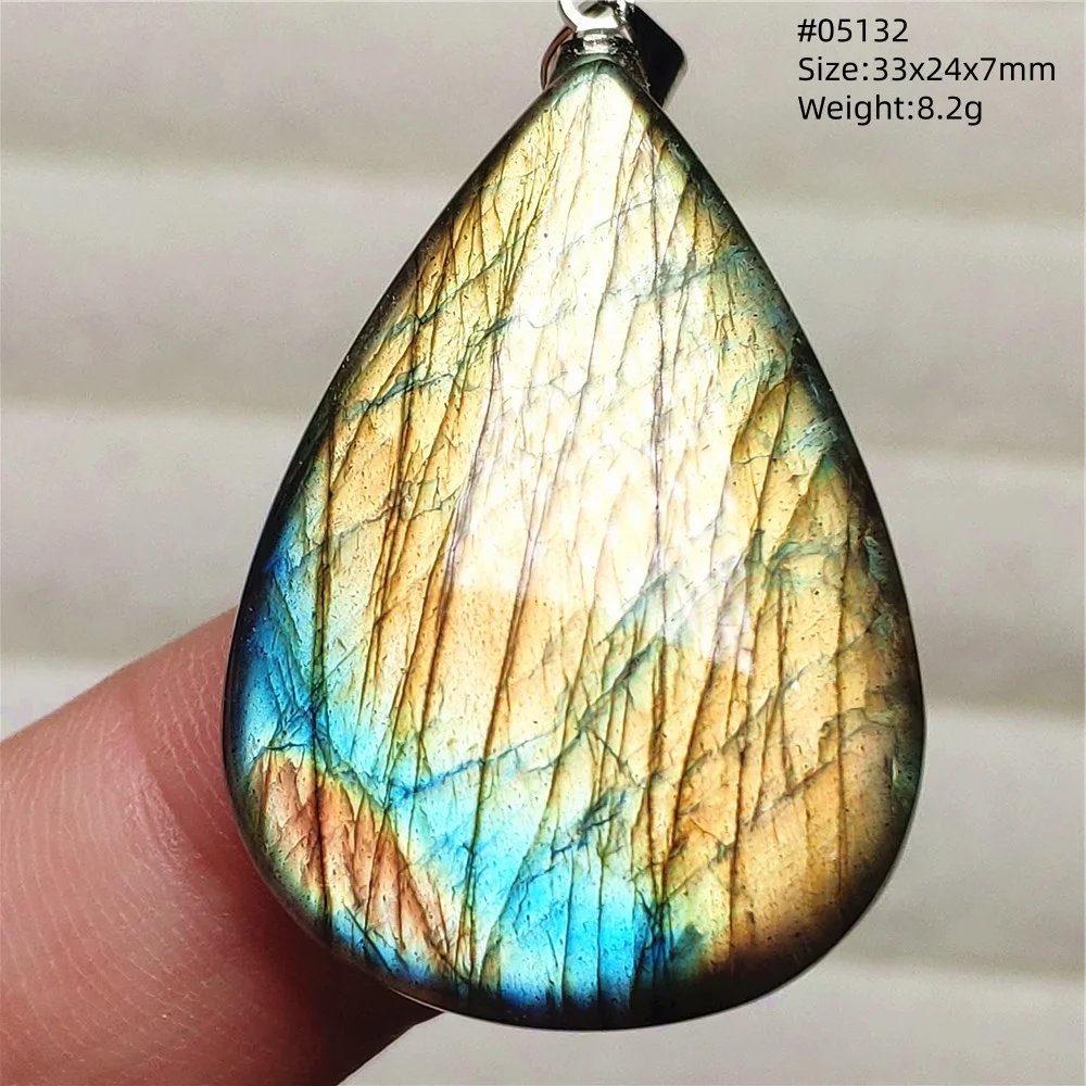 Natural Purple Light Labradorite Pendant Jewelry Pure Flash Purple Labradorite 50x30x7mm Necklace Women Men AAAAAA - Image 47