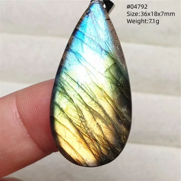 Natural Purple Light Labradorite Pendant Jewelry Pure Flash Purple Labradorite 50x30x7mm Necklace Women Men AAAAAA
