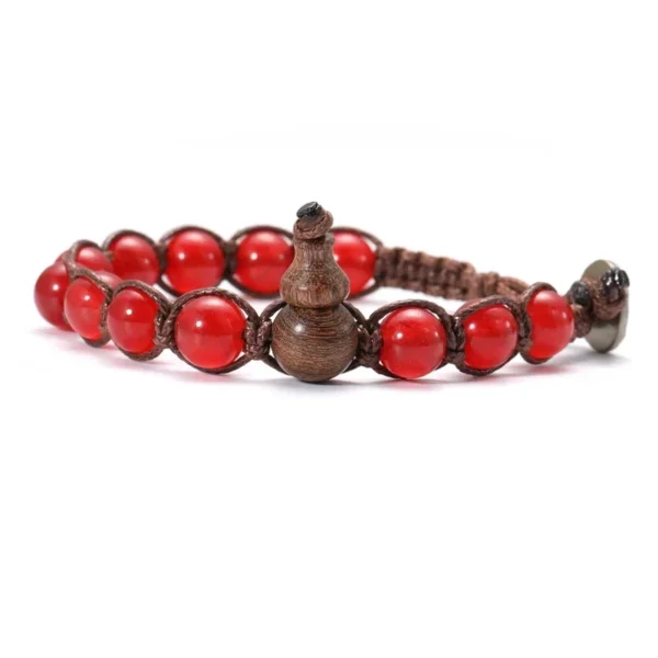 Natural Stone Beads Tibetan Buddhist Bracelet for Men Ruyi Gourd Meditation Mantra Bracelet for Men Yoga Jewelry for Women