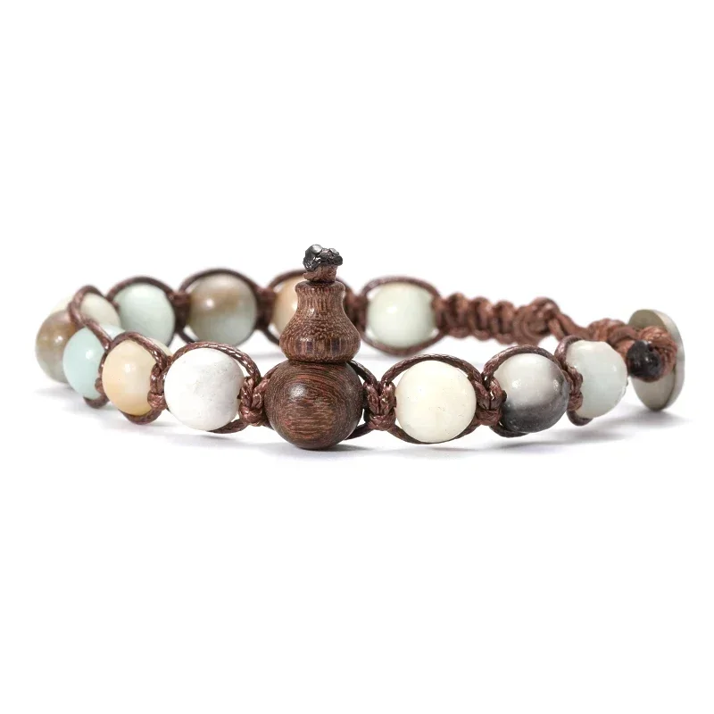 Natural Stone Beads Tibetan Buddhist Bracelet for Men Ruyi Gourd Meditation Mantra Bracelet for Men Yoga Jewelry for Women - Image 13