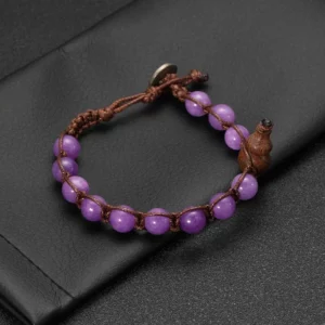 Natural Stone Beads Tibetan Buddhist Bracelet for Men Ruyi Gourd Meditation Mantra Bracelet for Men Yoga Jewelry for Women - Image 4