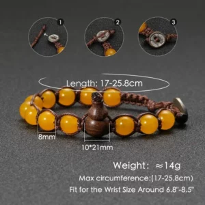 Natural Stone Beads Tibetan Buddhist Bracelet for Men Ruyi Gourd Meditation Mantra Bracelet for Men Yoga Jewelry for Women - Image 5