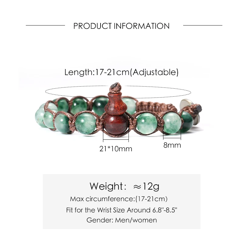 Natural Stone Hand-Woven Bracelet Ladies Men Lucky Charms Adjustable Yoga Bracelet Friendship Jewelry Gift Braccialetto Tibetano - Image 2