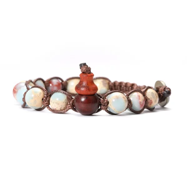 Natural Stone Hand-Woven Bracelet Ladies Men Lucky Charms Adjustable Yoga Bracelet Friendship Jewelry Gift Braccialetto Tibetano