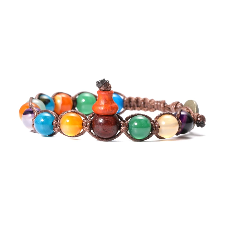 Natural Stone Hand-Woven Bracelet Ladies Men Lucky Charms Adjustable Yoga Bracelet Friendship Jewelry Gift Braccialetto Tibetano - Image 11