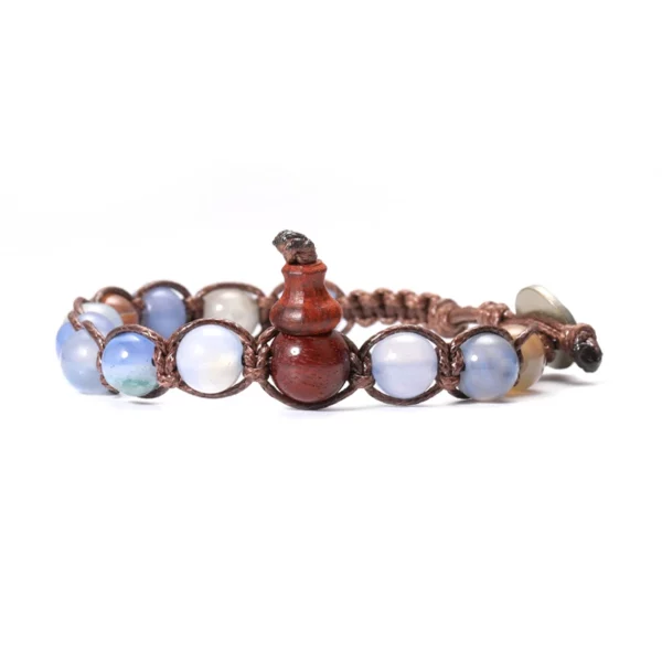 Natural Stone Hand-Woven Bracelet Ladies Men Lucky Charms Adjustable Yoga Bracelet Friendship Jewelry Gift Braccialetto Tibetano