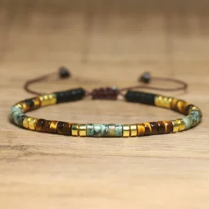 Natural Stone Adjustable Beaded Bracelet for Women