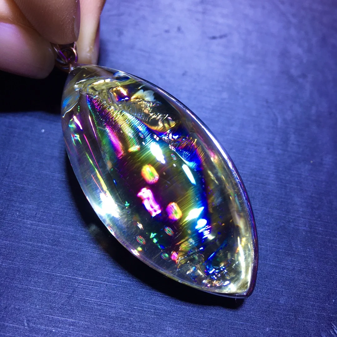 Natural Yellow Citrine Quartz Crystal Women Men Pendant 48.2/22.3/18.6mm Wealthy Rare Bead Necklace Jewelry AAAAA - Image 3
