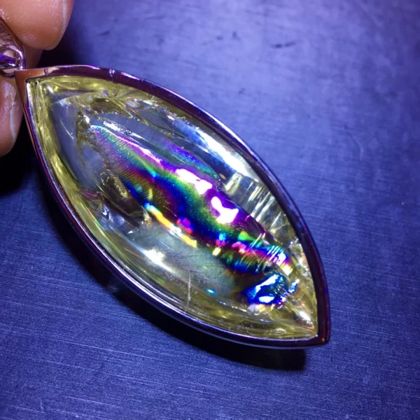 Natural Yellow Citrine Quartz Crystal Women Men Pendant 48.2/22.3/18.6mm Wealthy Rare Bead Necklace Jewelry AAAAA