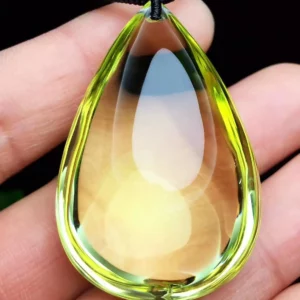 Natural Yellow Citrine Quartz Crystal Women Pendant 48*32*21mm Gemstone Citrine Wealthy Beads Necklace Genuine AAAAA - Image 2