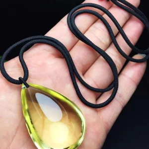 Natural Yellow Citrine Quartz Crystal Women Pendant 48*32*21mm Gemstone Citrine Wealthy Beads Necklace Genuine AAAAA - Image 3