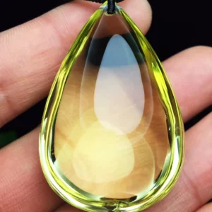 Natural Yellow Citrine Quartz Crystal Women Pendant 48*32*21mm Gemstone Citrine Wealthy Beads Necklace Genuine AAAAA - Image 4