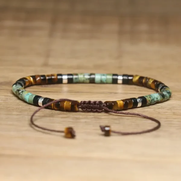 Natural Stone Adjustable Beaded Bracelet for Women