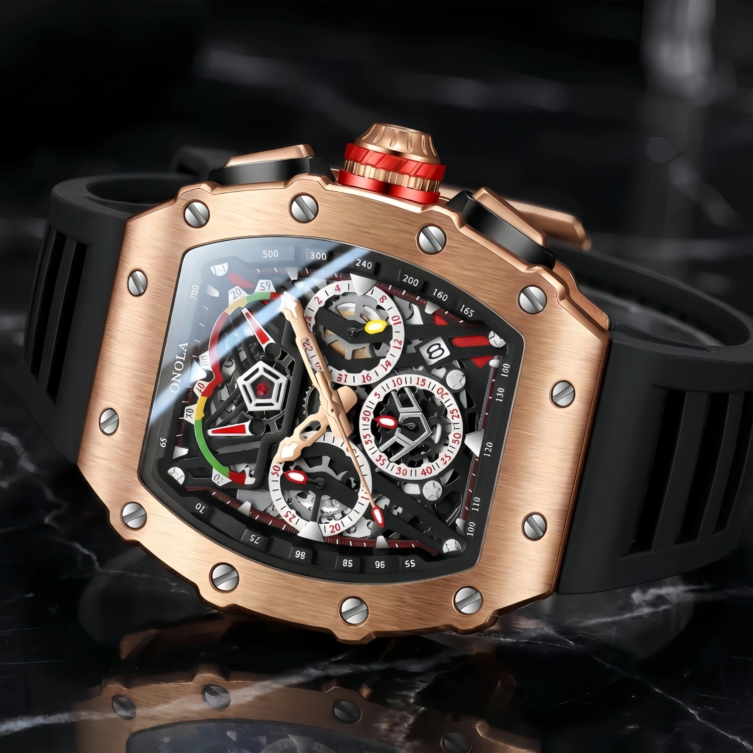 ONOLA 2021 Luxury Chronograph Quartz Sports Watch - Image 4