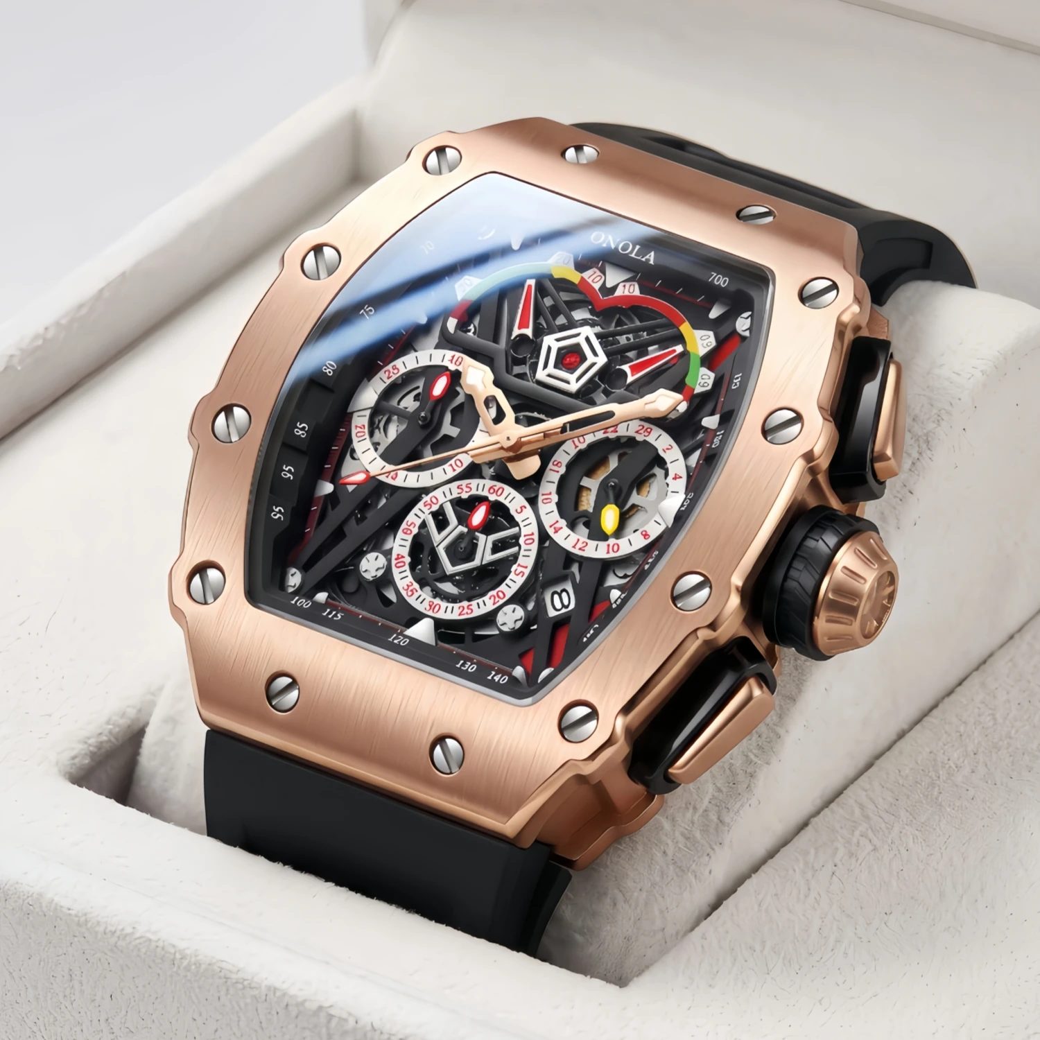 ONOLA 2021 Luxury Chronograph Quartz Sports Watch - Image 5