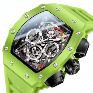 ONOLA Men's Sport Quartz Watch, Silicone Strap