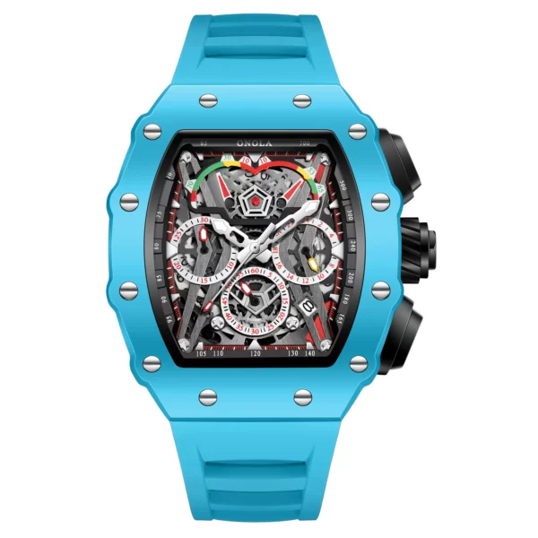 ONOLA Men's Sport Quartz Watch, Silicone Strap