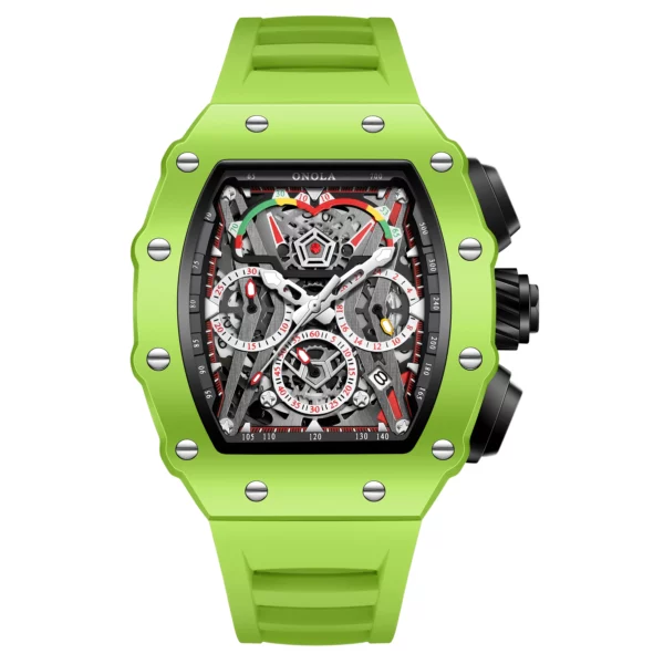 ONOLA Men's Sport Quartz Watch, Silicone Strap