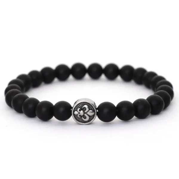 Natural Stone Bracelet for Men: Volcanic Rock and Tiger Eyes
