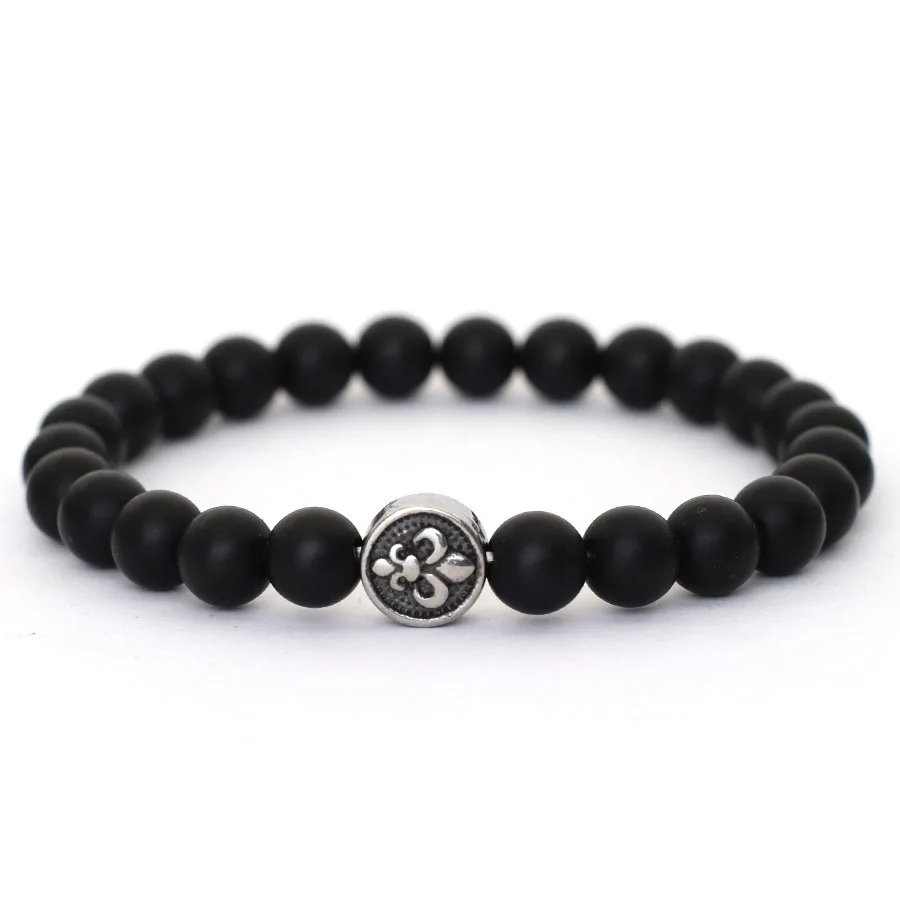 Natural Stone Bracelet for Men: Volcanic Rock and Tiger Eyes - Image 11