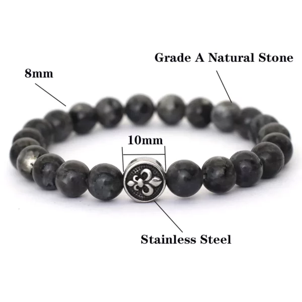 Natural Stone Bracelet for Men: Volcanic Rock and Tiger Eyes