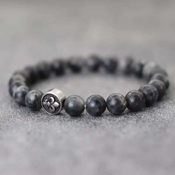 Natural Stone Bracelet for Men: Volcanic Rock and Tiger Eyes