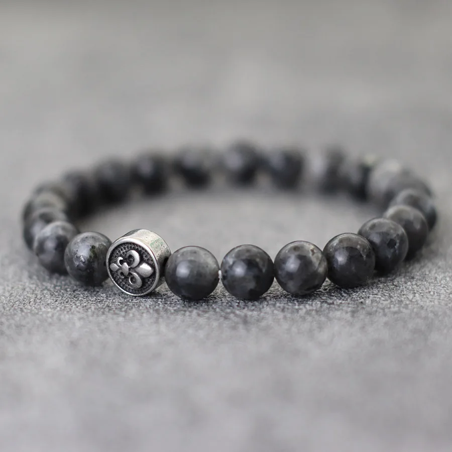 Natural Stone Bracelet for Men: Volcanic Rock and Tiger Eyes - Image 6