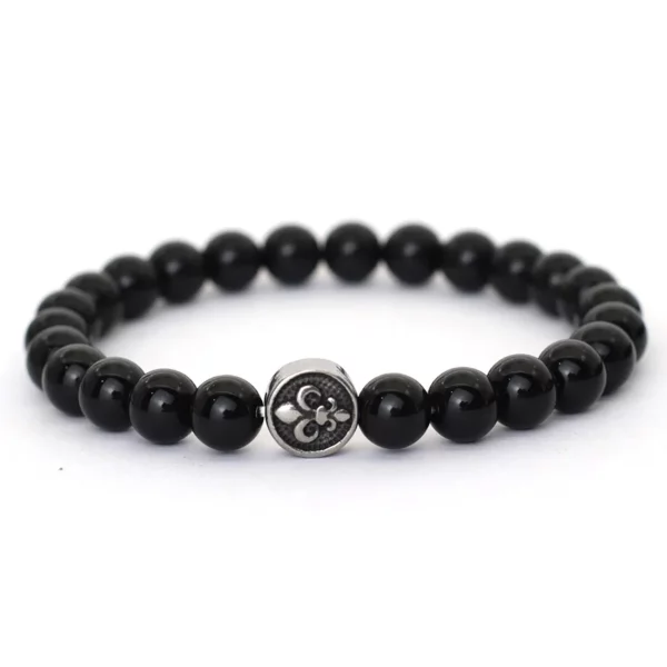 Natural Stone Bracelet for Men: Volcanic Rock and Tiger Eyes
