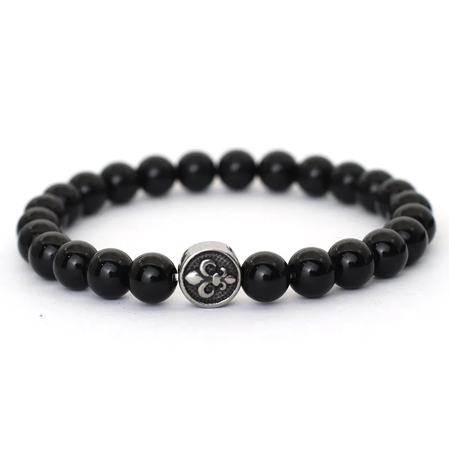 Natural Stone Bracelet for Men: Volcanic Rock and Tiger Eyes - Image 9