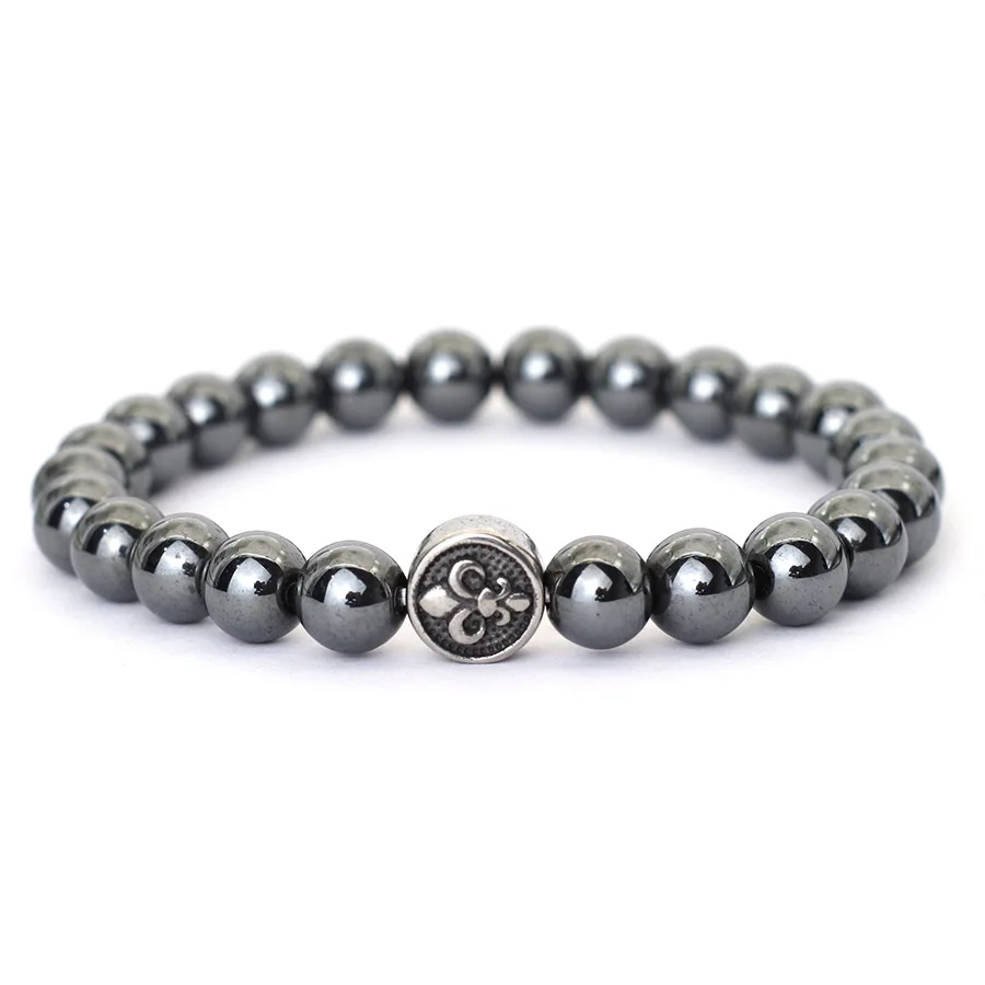 Natural Stone Bracelet for Men: Volcanic Rock and Tiger Eyes - Image 8