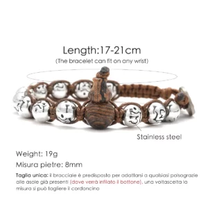 Tibetan healing meditation auspicious peace Xizang bracelet gourd bracelet men's bracelet bracciale tibetano originale - Image 2