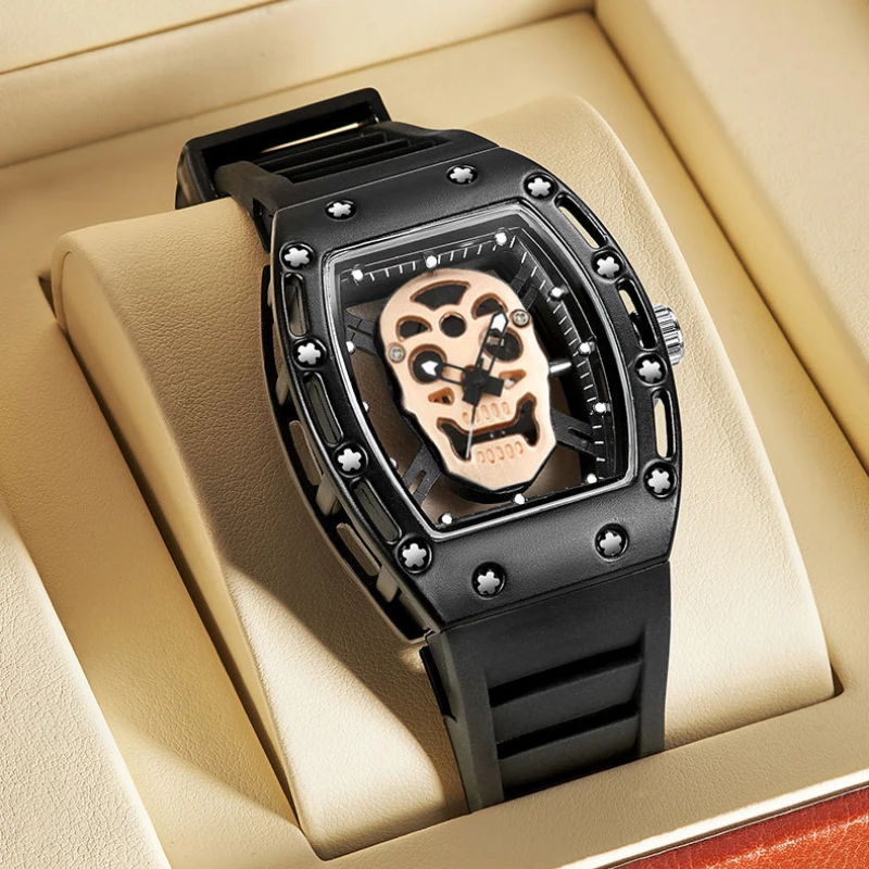 Skull Hollow Quartz Watch: Y2K Gothic Punk Style - Image 2