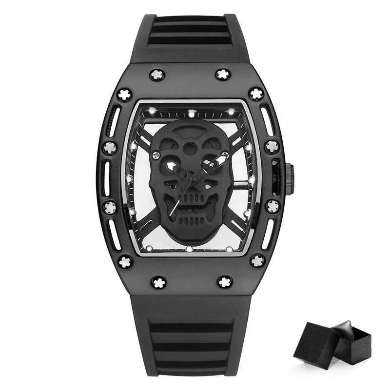 Skull Hollow Quartz Watch: Y2K Gothic Punk Style - Image 7