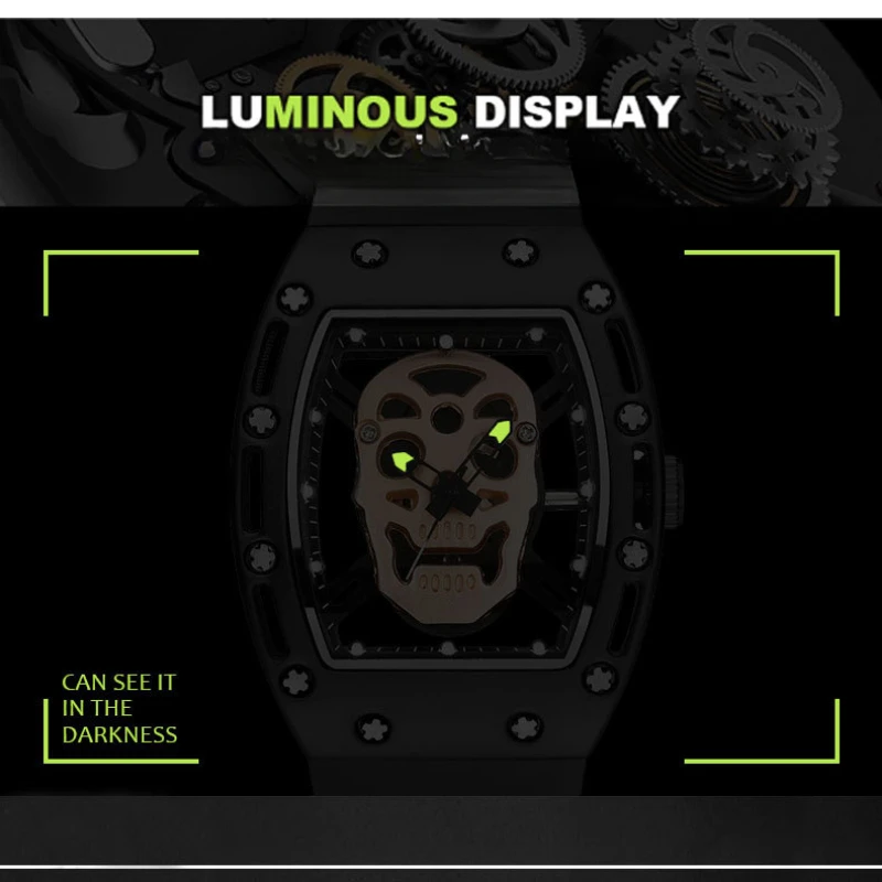 Skull Hollow Quartz Watch: Y2K Gothic Punk Style - Image 3